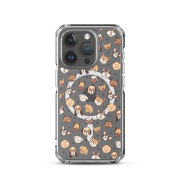 Cute Dog Breeds iPhone MagSafe Clear Case