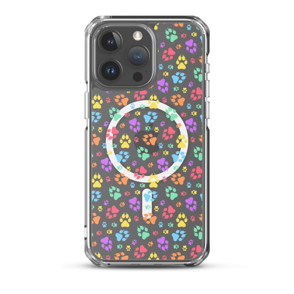 Puppy Paw Prints iPhone MagSafe Clear Case