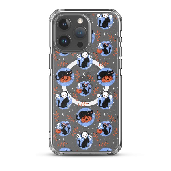 Halloween Cats iPhone MagSafe Clear Case