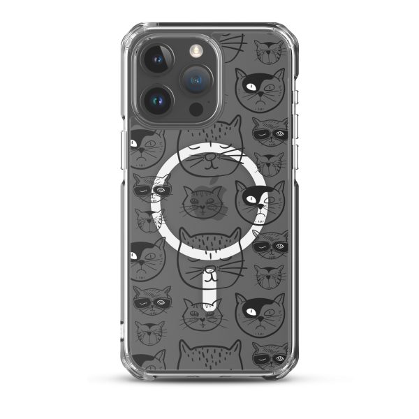 Cartoonish Cat iPhone MagSafe Clear Case