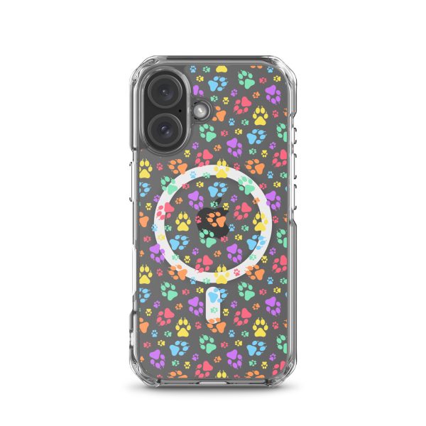 Puppy Paw Prints iPhone MagSafe Clear Case