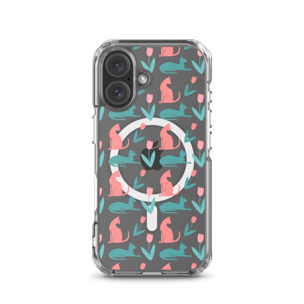 Cat Silhouettes iPhone MagSafe Clear Case