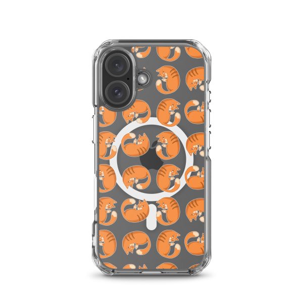 Orange Cat iPhone MagSafe Clear Case