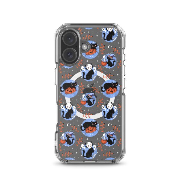 Halloween Cats iPhone MagSafe Clear Case