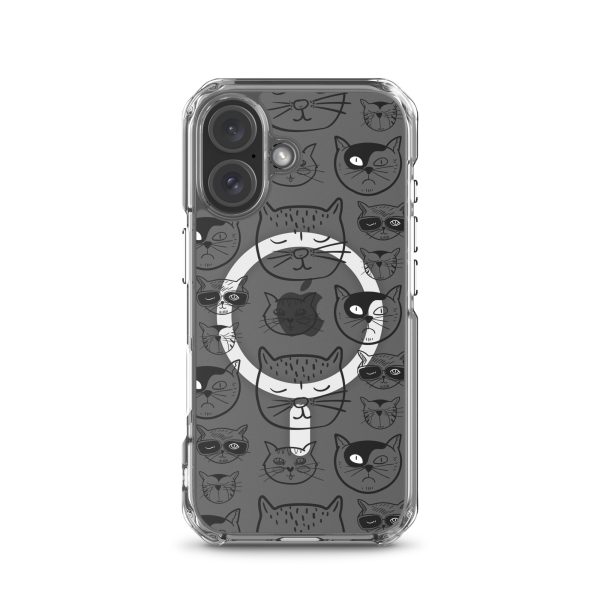 Cartoonish Cat iPhone MagSafe Clear Case