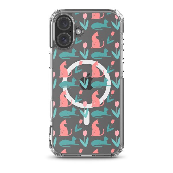 Cat Silhouettes iPhone MagSafe Clear Case