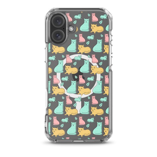 magsafe-clear-case-for-iphone-iphone-16-plus-front-6a1d7787a0c5a.jpg Cat Cute Colorful iPhone MagSafe Clear Case