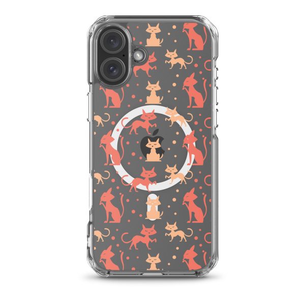 magsafe-clear-case-for-iphone-iphone-16-plus-front-6a1d785f6cc42.jpg Cat Silhouettes iPhone MagSafe Clear Case
