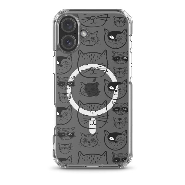 Cartoonish Cat iPhone MagSafe Clear Case