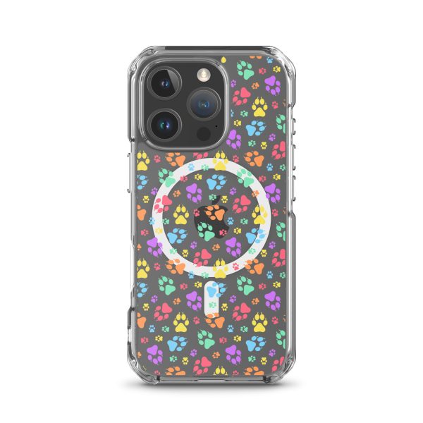 Puppy Paw Prints iPhone MagSafe Clear Case