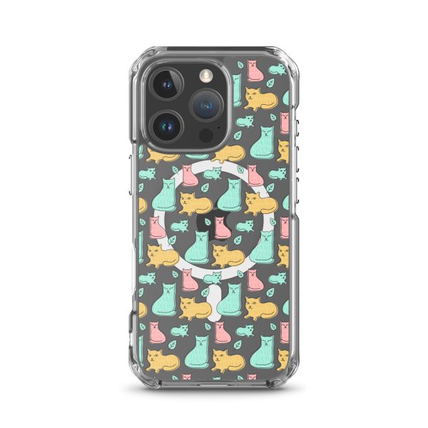 magsafe-clear-case-for-iphone-iphone-16-pro-front-6a1d7787a0d79.jpg Cat Cute Colorful iPhone MagSafe Clear Case