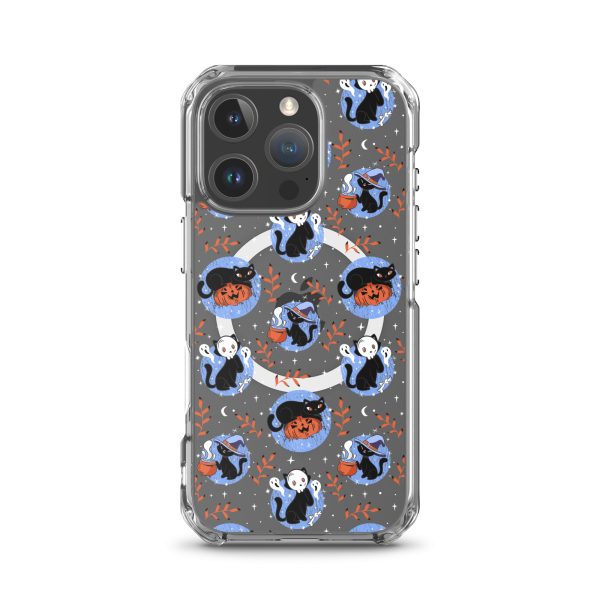 Halloween Cats iPhone MagSafe Clear Case