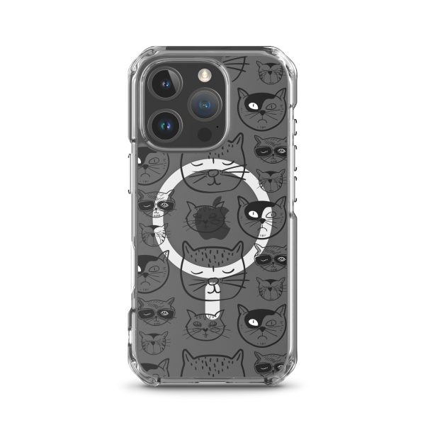 Cartoonish Cat iPhone MagSafe Clear Case