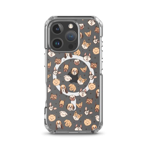 Cute Dog Breeds iPhone MagSafe Clear Case