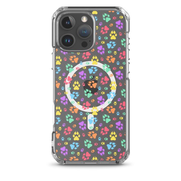 Puppy Paw Prints iPhone MagSafe Clear Case