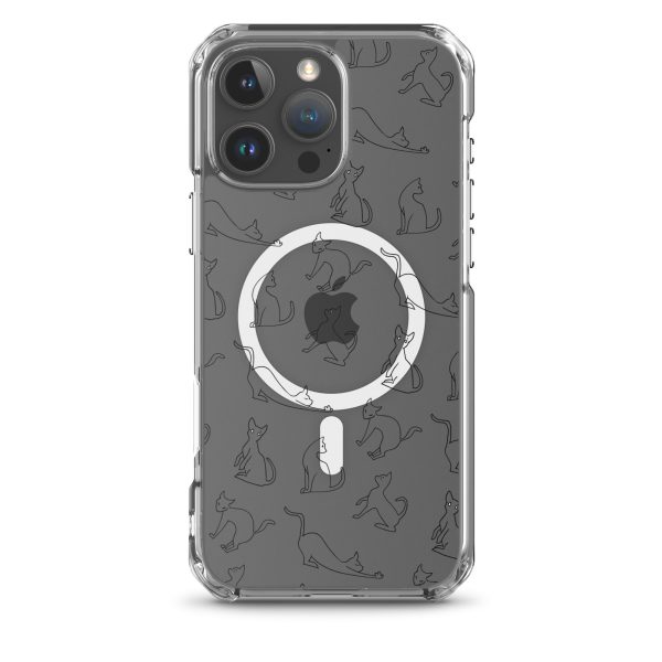 Cat Outline iPhone MagSafe Clear Case