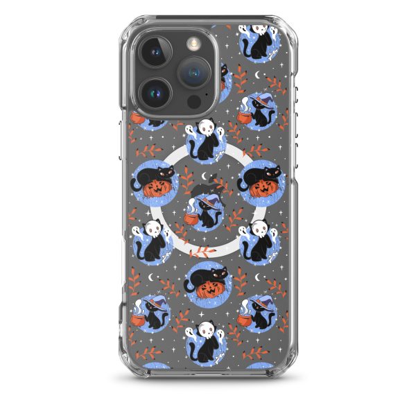 Halloween Cats iPhone MagSafe Clear Case
