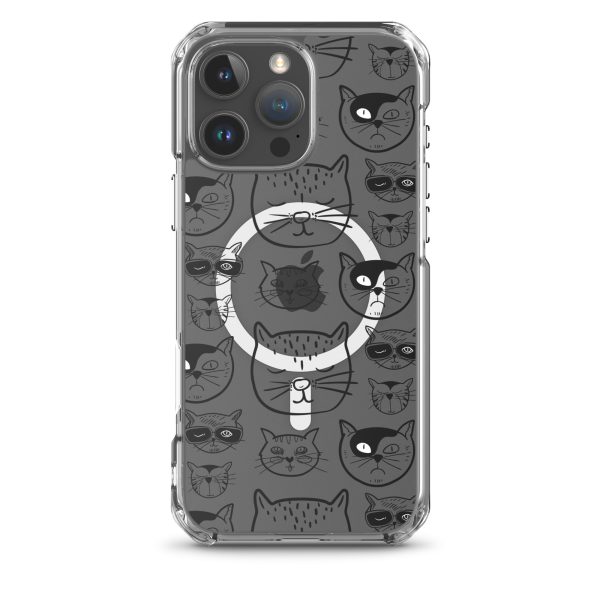 Cartoonish Cat iPhone MagSafe Clear Case