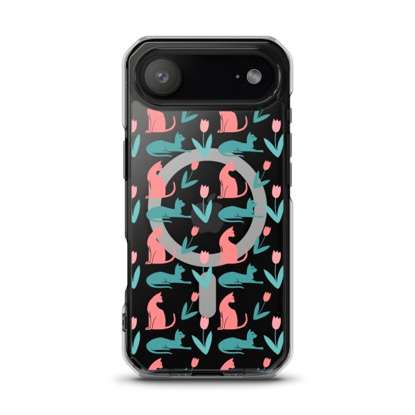 Cat Silhouettes iPhone MagSafe Clear Case