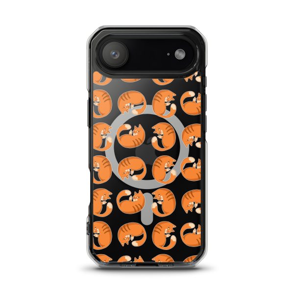 Orange Cat iPhone MagSafe Clear Case
