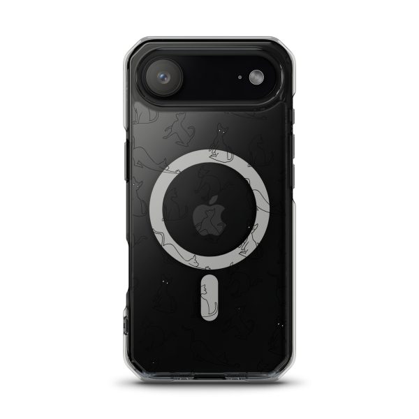 Cat Outline iPhone MagSafe Clear Case