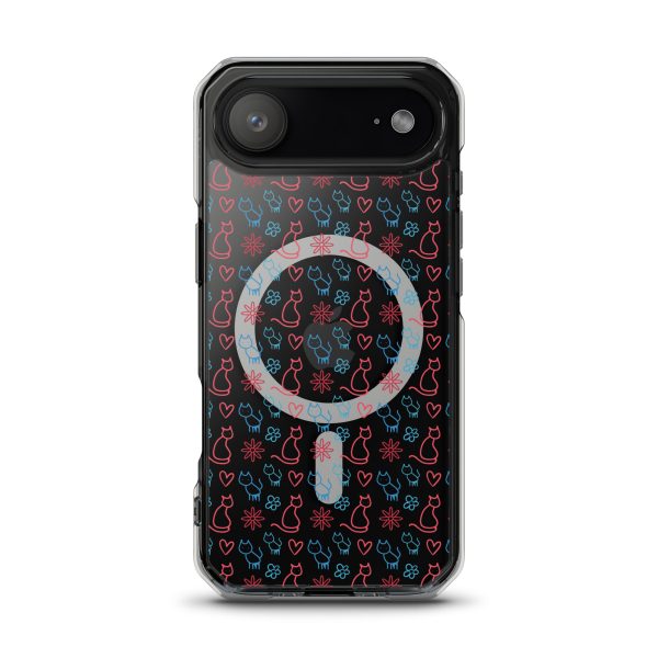 magsafe-clear-case-for-iphone-iphone-17-air-front-6a1d790e7945d.jpg Cats and Flowers Doodle iPhone MagSafe Clear Case