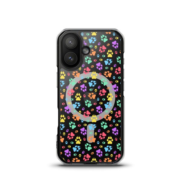 Puppy Paw Prints iPhone MagSafe Clear Case