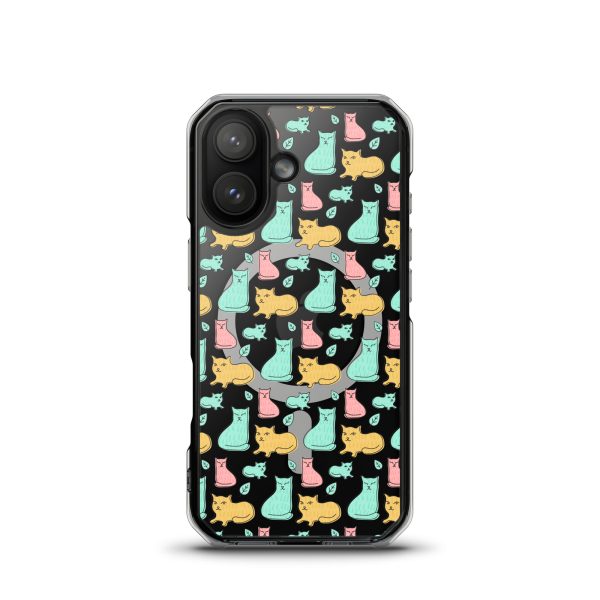 magsafe-clear-case-for-iphone-iphone-17-front-6a1d7787a0f79.jpg Cat Cute Colorful iPhone MagSafe Clear Case
