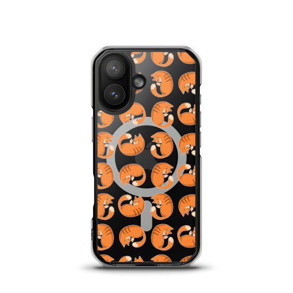 Orange Cat iPhone MagSafe Clear Case