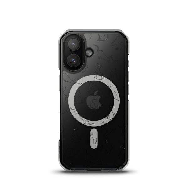 Cat Outline iPhone MagSafe Clear Case