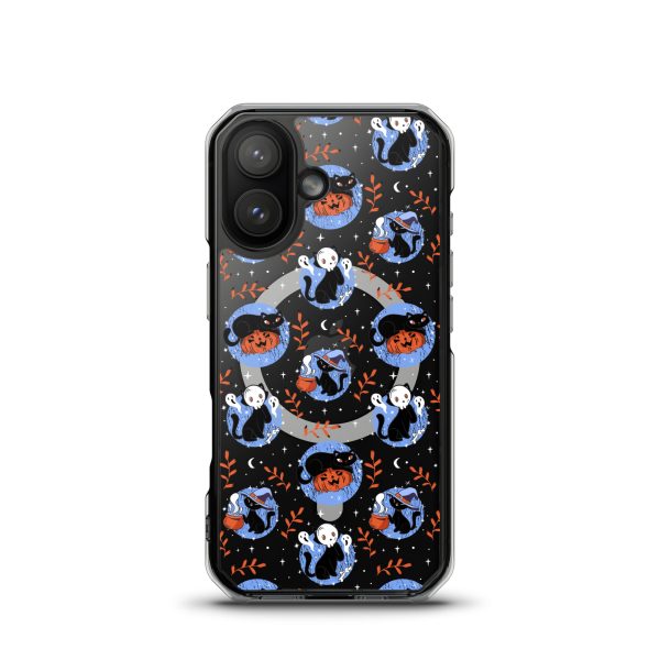 Halloween Cats iPhone MagSafe Clear Case