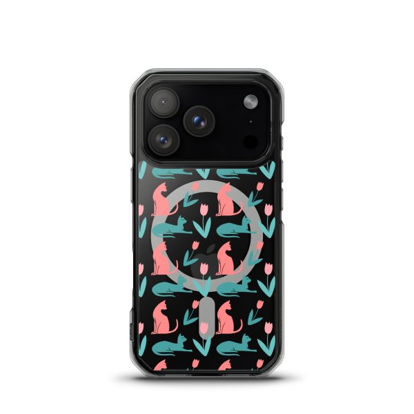 Cat Silhouettes iPhone MagSafe Clear Case