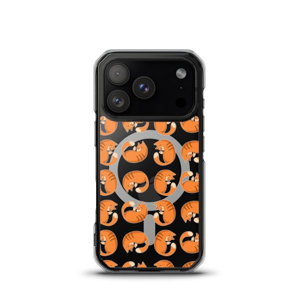 Orange Cat iPhone MagSafe Clear Case