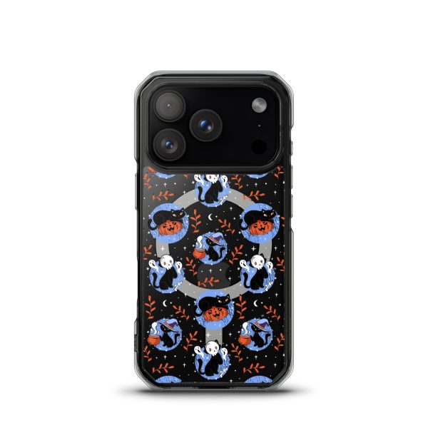 Halloween Cats iPhone MagSafe Clear Case