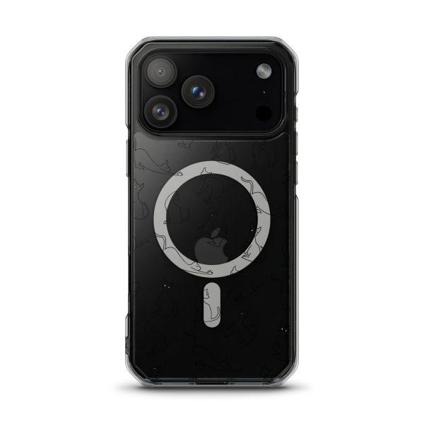 Cat Outline iPhone MagSafe Clear Case