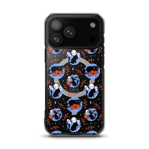 Halloween Cats iPhone MagSafe Clear Case