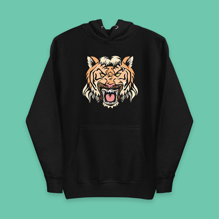 Abstract Tiger Hoodie
