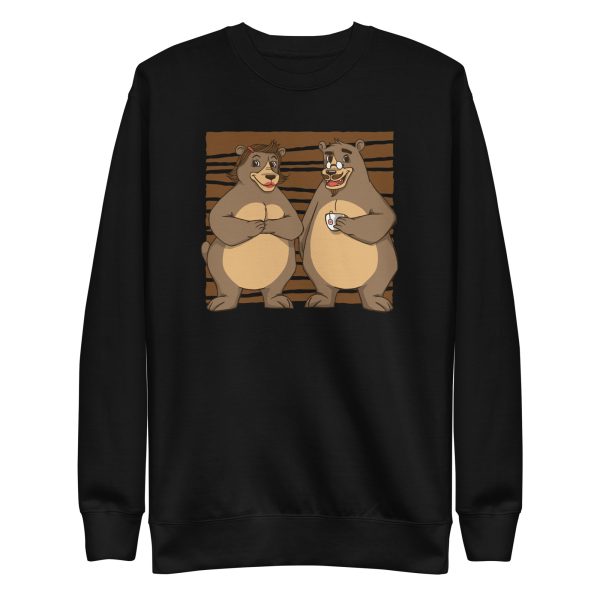 unisex-premium-sweatshirt-black-front-6a1cf71923db5.jpg Bear Couple Sweatshirt