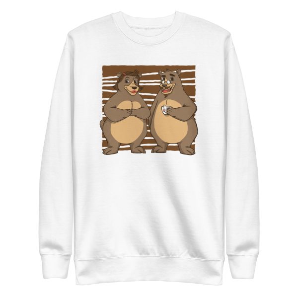 unisex-premium-sweatshirt-white-front-6a1cf7191fed8.jpg Bear Couple Sweatshirt