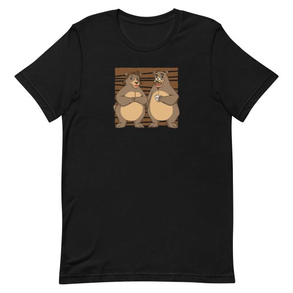 unisex-staple-t-shirt-black-front-6a1cf702c9f0d.jpg Bear Couple T-Shirt