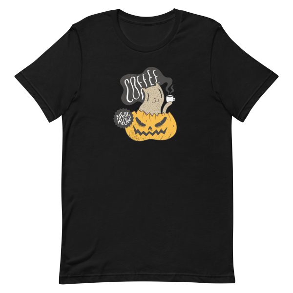 unisex-staple-t-shirt-black-front-6a1d3ca93207c.jpg Coffee Right Meow T-Shirt