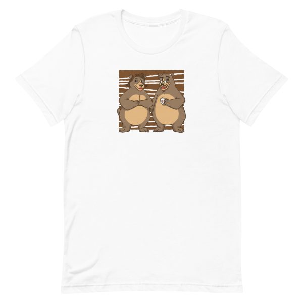 unisex-staple-t-shirt-white-front-6a1cf702c32af.jpg Bear Couple T-Shirt