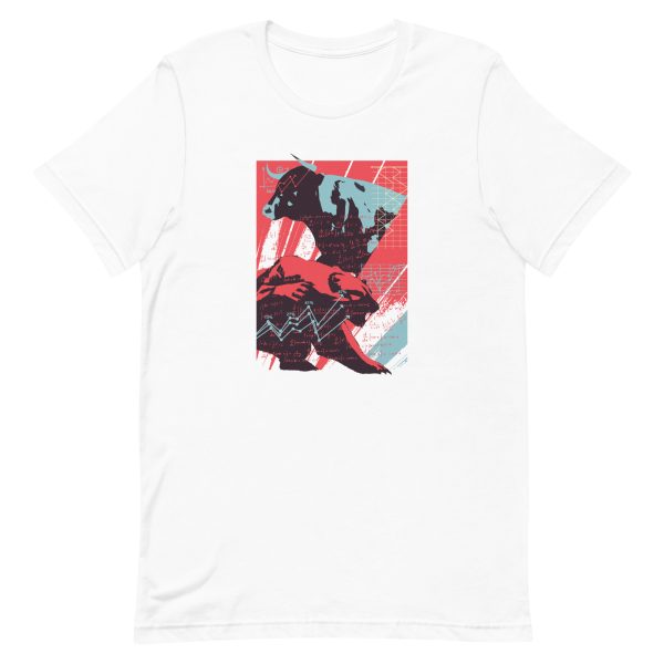 unisex-staple-t-shirt-white-front-6a1cf93c8e8c6.jpg Stock Market Bull Bear T-Shirt