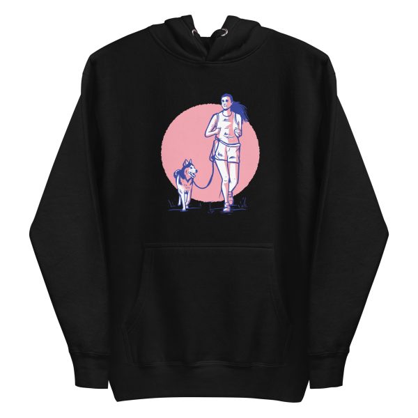 unisex-premium-pullover-hoodie-black-front-6a9c7784d8b39.jpg Woman and Dog Hoodie