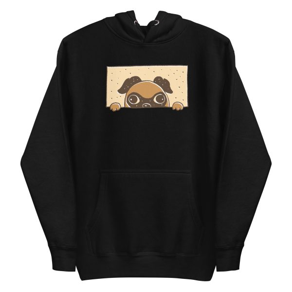 Peeking Pug Hoodie
