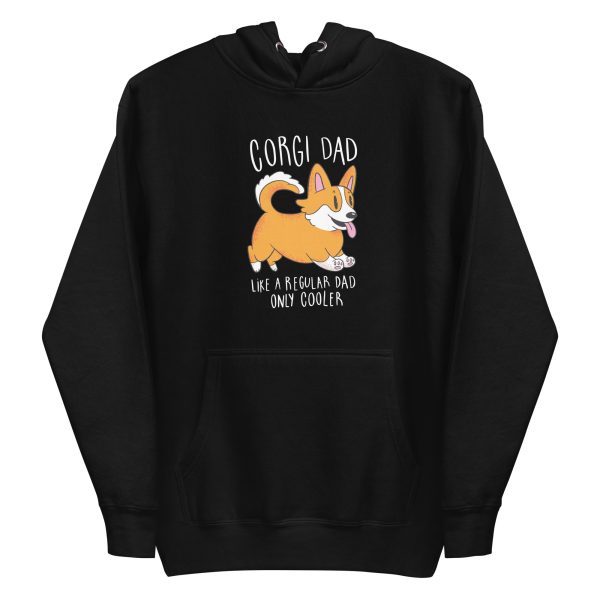 unisex-premium-pullover-hoodie-black-front-6a9f8b9cd8803.jpg Corgi Dad Hoodie