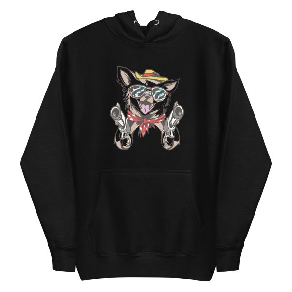 unisex-premium-pullover-hoodie-black-front-6a9fd3efb0332.jpg Chihuahua Western Dog Hoodie
