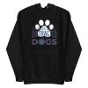 unisex-premium-pullover-hoodie-black-front-6aa1825178d08.jpg Distracted By Dogs Hoodie