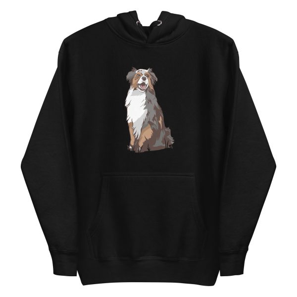 unisex-premium-pullover-hoodie-black-front-6aa186aa08e40.jpg Australian Shepherd Dog Hoodie