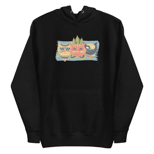 unisex-premium-pullover-hoodie-black-front-6aa3c6baf3170.jpg Boho Cat Hoodie